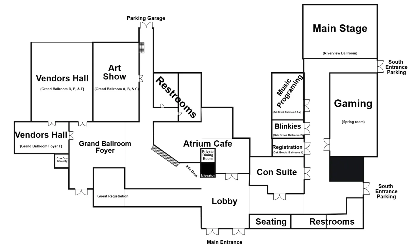 Windycon Hotel Map